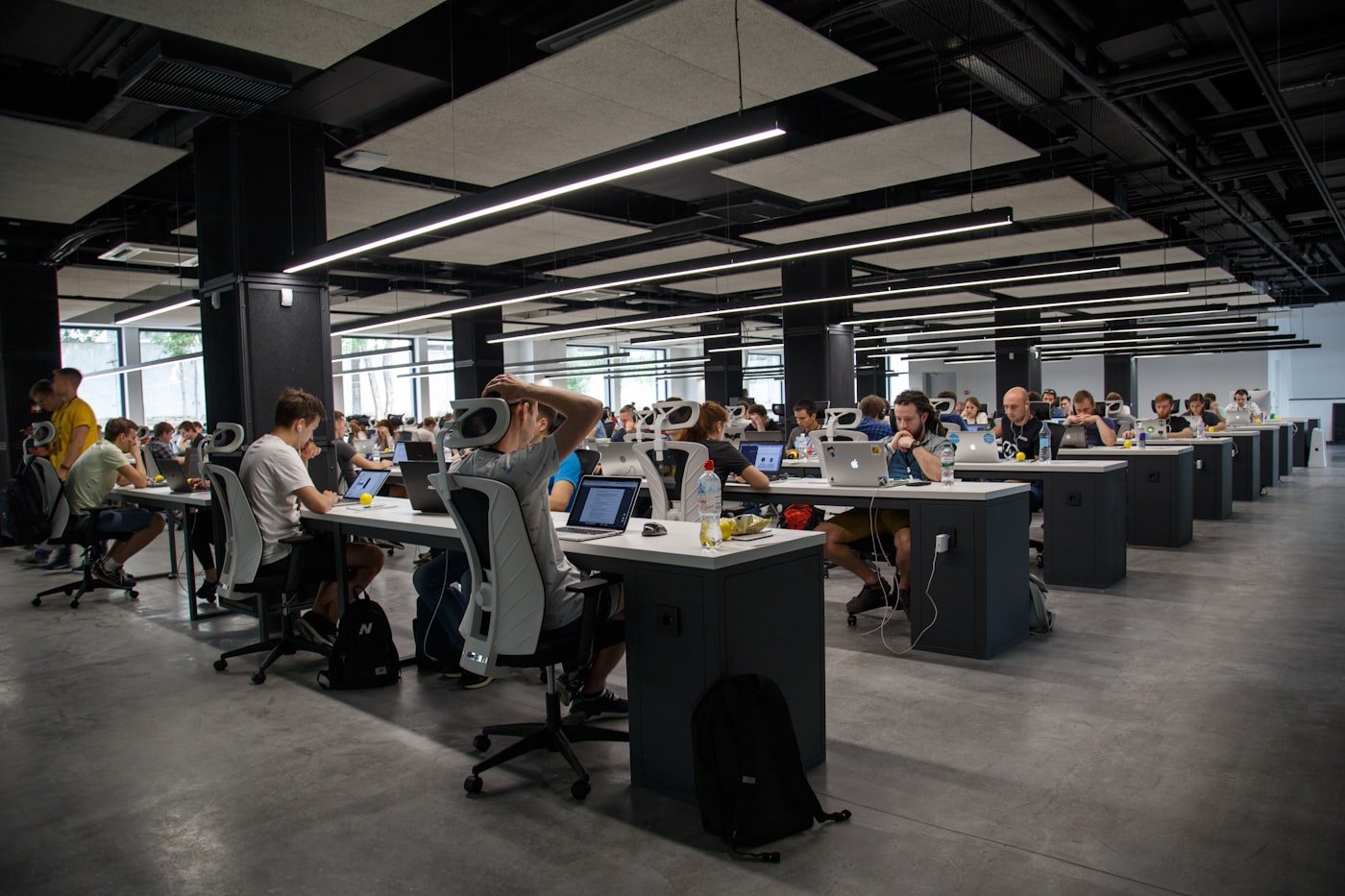 Open office with workstations